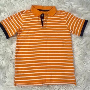 📣3 for $12📣Orange & White Stripped Polo Shirt